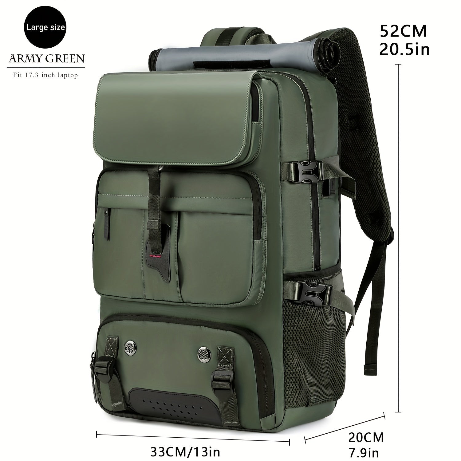 Large Capacity Laptop Backpack with Shoe Compartment – 31-35L Travel Backpack for Men & Women, USB Charging Port, Business, College & Weekend Trips