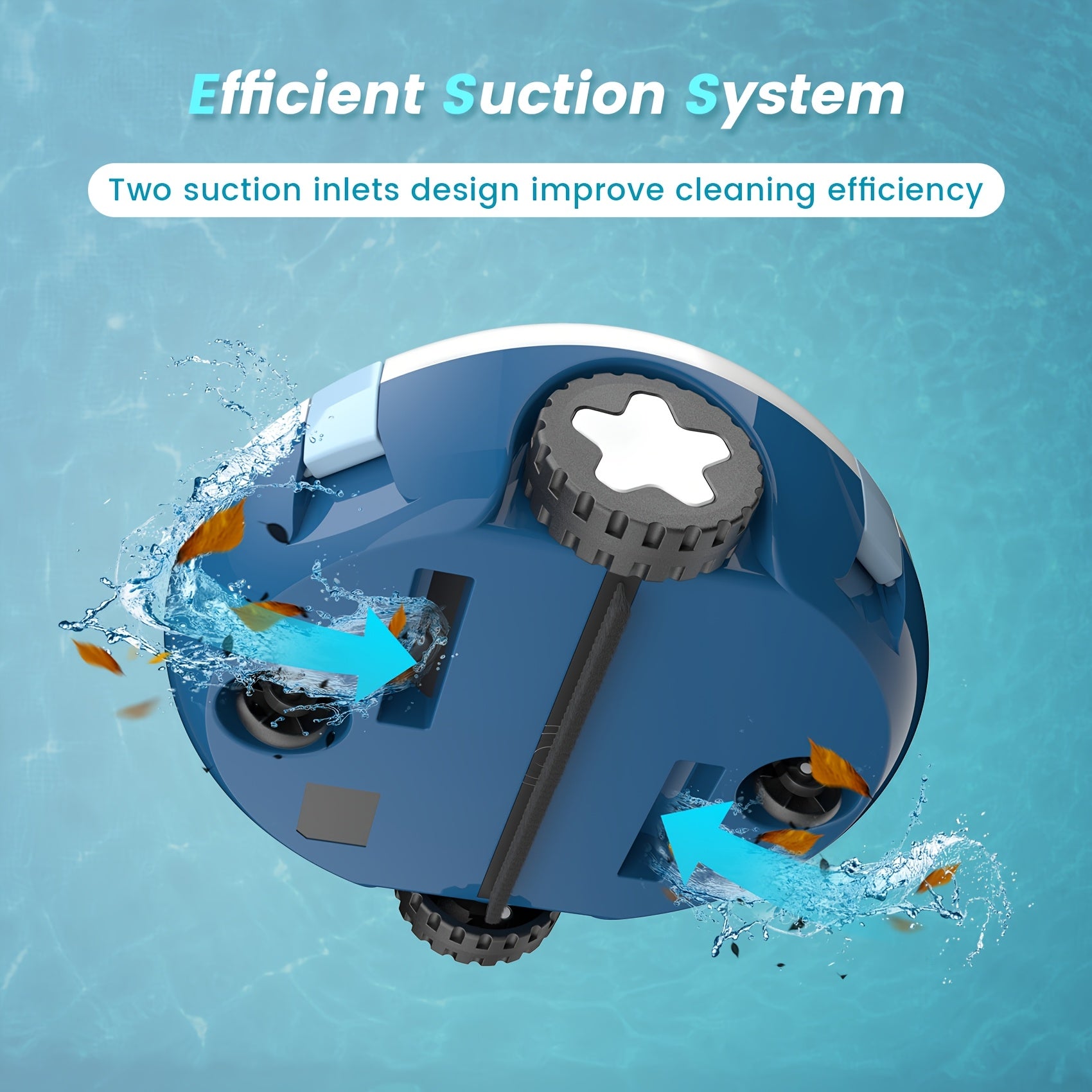 Cordless Robotic Pool Cleaner Automatic Vacuum 90 Min Runtime IPX8 Waterproof Self-Parking Lightweight, Robot Pool Cleaner for Flat Above Ground In-Ground Pool Up to 65 Ft 1100 Sq Ft