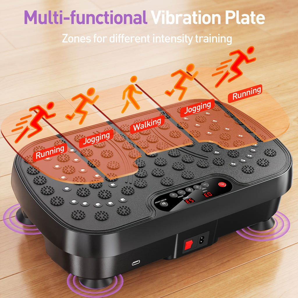 Vibration Plate Exercise Machine for Weight Loss Lymphatic Drainage Full Body Workout 99 Speed Levels Quiet 330lbs Capacity – Portable Home Gym Platform for Muscle Toning Fat Burning