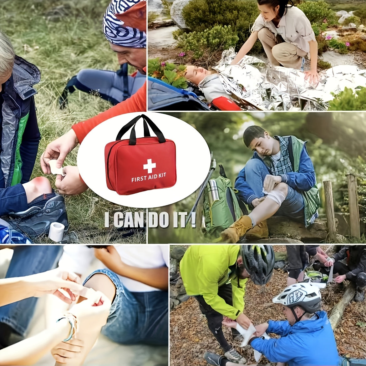 22-Piece Outdoor First Aid Kit – Emergency Medical Pack for Hiking Camping Hunting Travel Backpacking, Essential Survival Gear