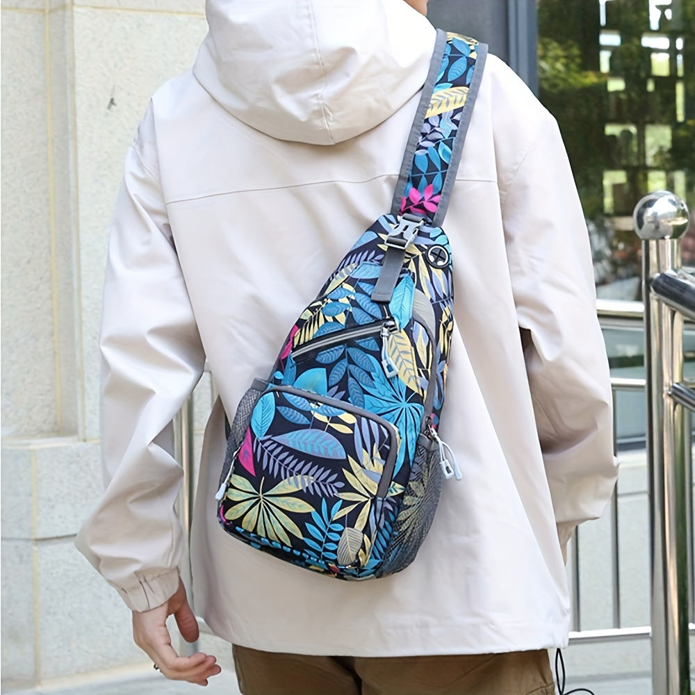 Crossbody Sling Bag for Men Women Large Capacity – Single Shoulder Travel Bag Multi-Purpose Outdoor Hiking Commuter Everyday Carry EDC Bag Secure Zipper Closure Unisex 14 Colors