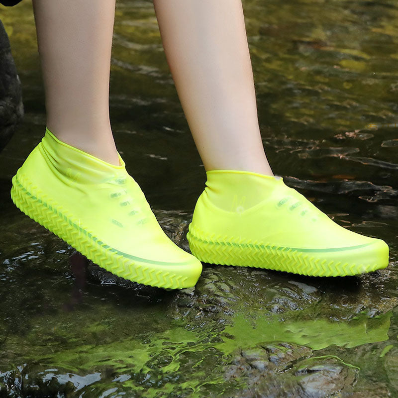 Waterproof Silicone Shoe Covers 3 Pairs – Thickened Non-Slip Rain Boot Covers, Wear-Resistant Outdoor Overshoes for Men & Women, One Size Fits EU 34-45