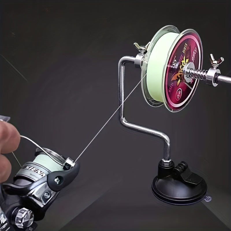 Stainless Steel Fishing Line Spooler – Portable Fishing Reel Line Winder Spooling Station for Spinning & Baitcasting Reels Freshwater Saltwater Fishing Accessories