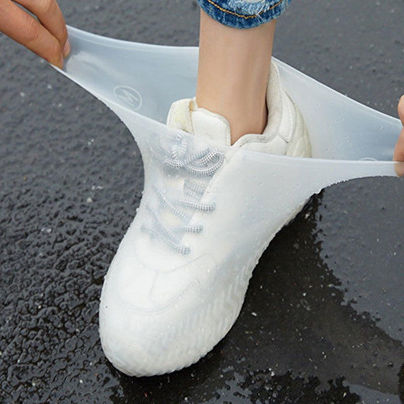 Waterproof Silicone Shoe Covers 3 Pairs – Thickened Non-Slip Rain Boot Covers, Wear-Resistant Outdoor Overshoes for Men & Women, One Size Fits EU 34-45