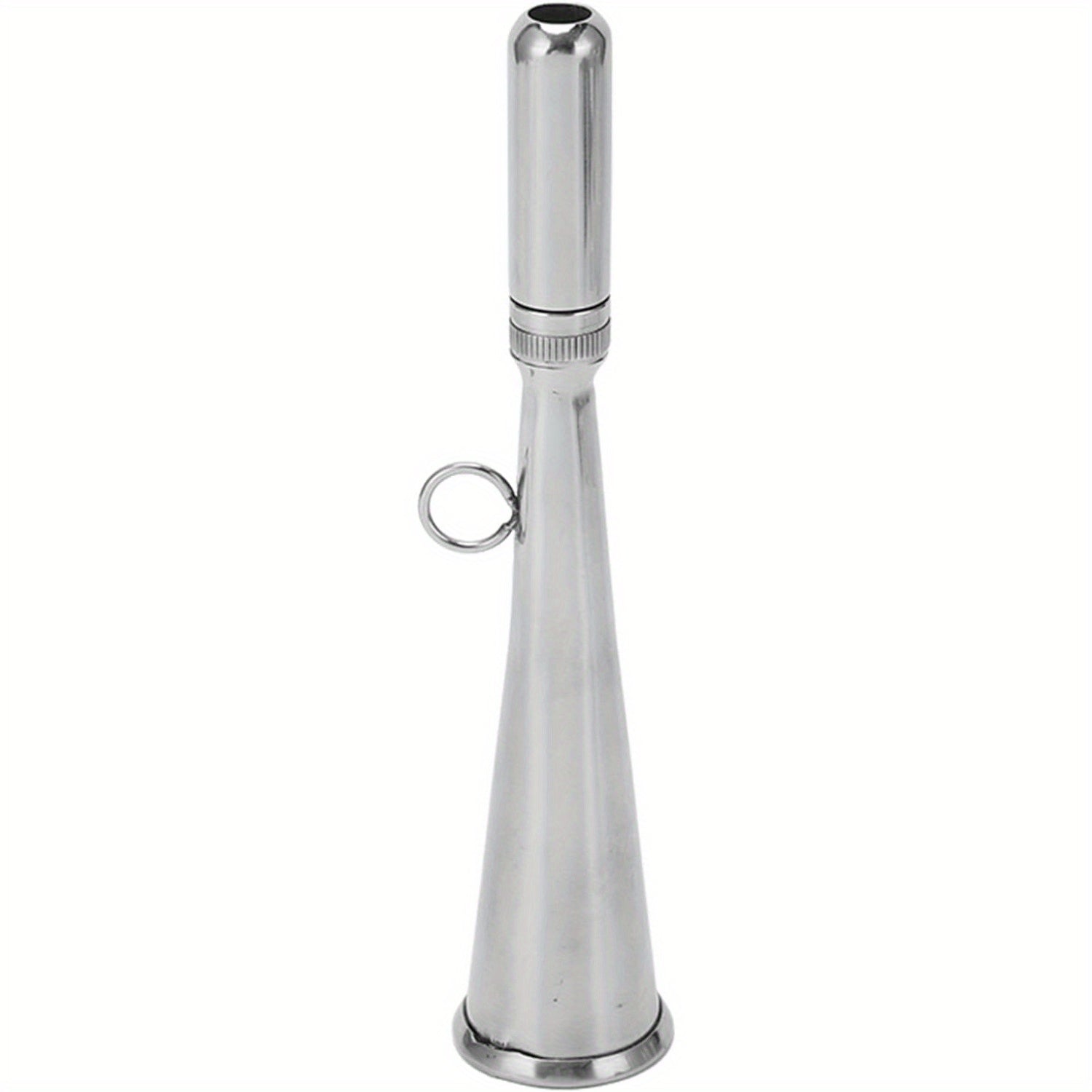 Stainless Steel Marine Fog Horn - Handheld Air Horn Loud Signal Whistle with Removable Mouthpiece - Emergency Boat Horn for Kayak Yacht Sailboat - Boating Safety Accessory for Water Sports