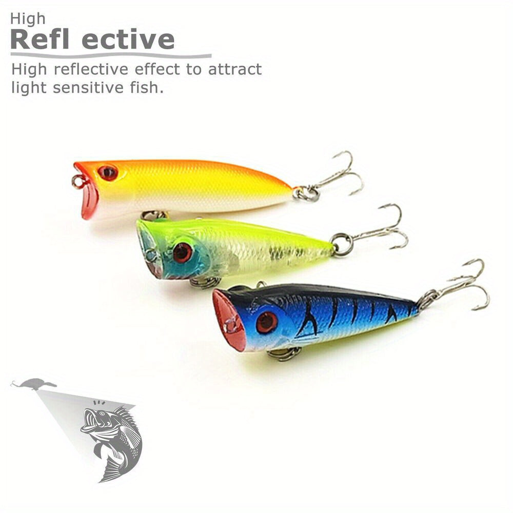 30-Piece Fishing Lures Set Mixed Crankbaits Minnow Baits with Hooks – Freshwater & Saltwater Fish Tackle Kit, 2g-6g, Assorted Colors