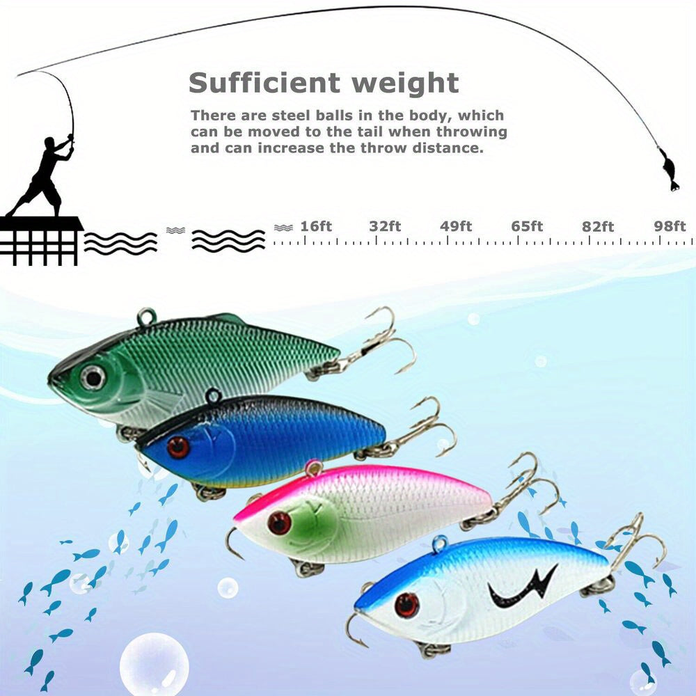 30-Piece Fishing Lures Set Mixed Crankbaits Minnow Baits with Hooks – Freshwater & Saltwater Fish Tackle Kit, 2g-6g, Assorted Colors
