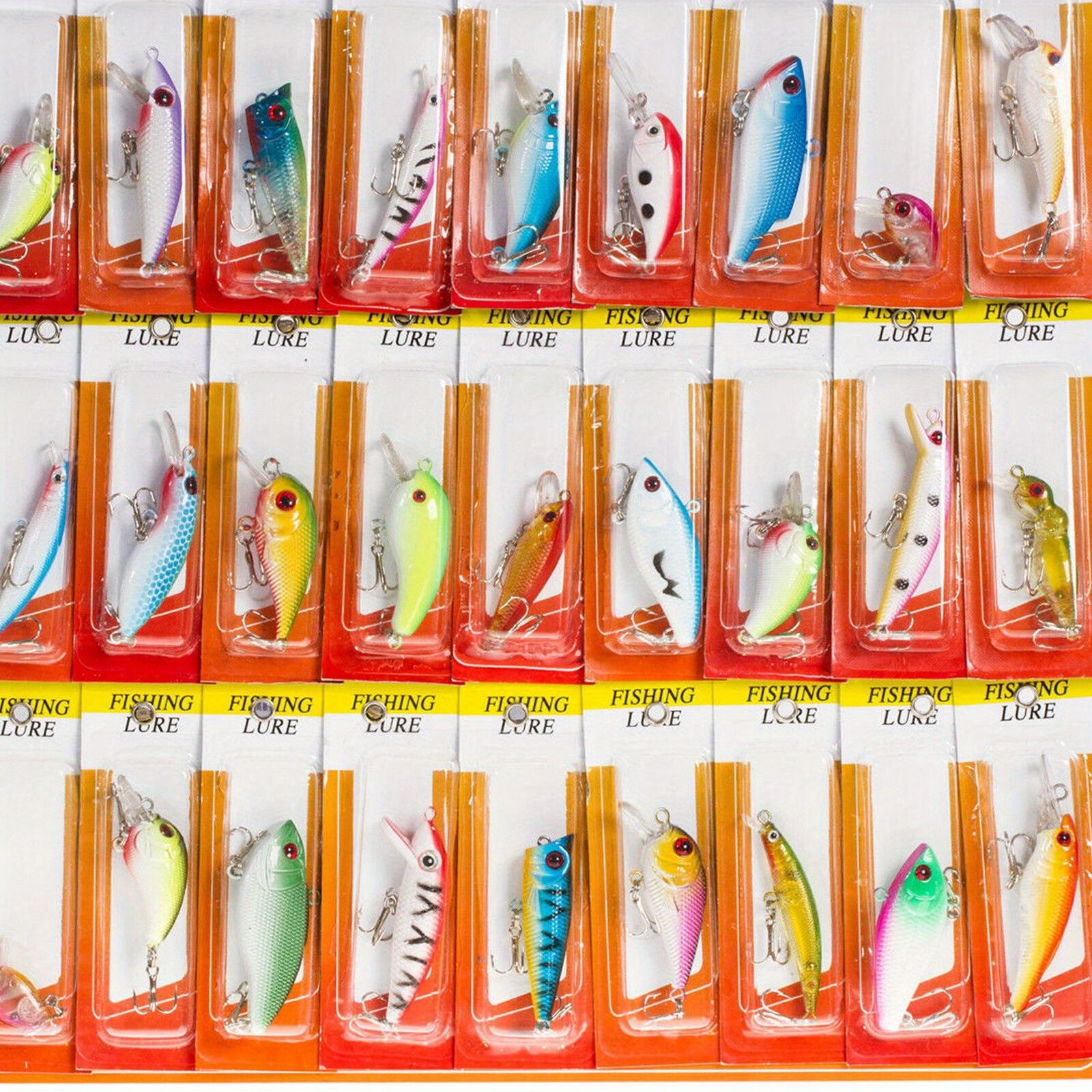 30-Piece Fishing Lures Set Mixed Crankbaits Minnow Baits with Hooks – Freshwater & Saltwater Fish Tackle Kit, 2g-6g, Assorted Colors