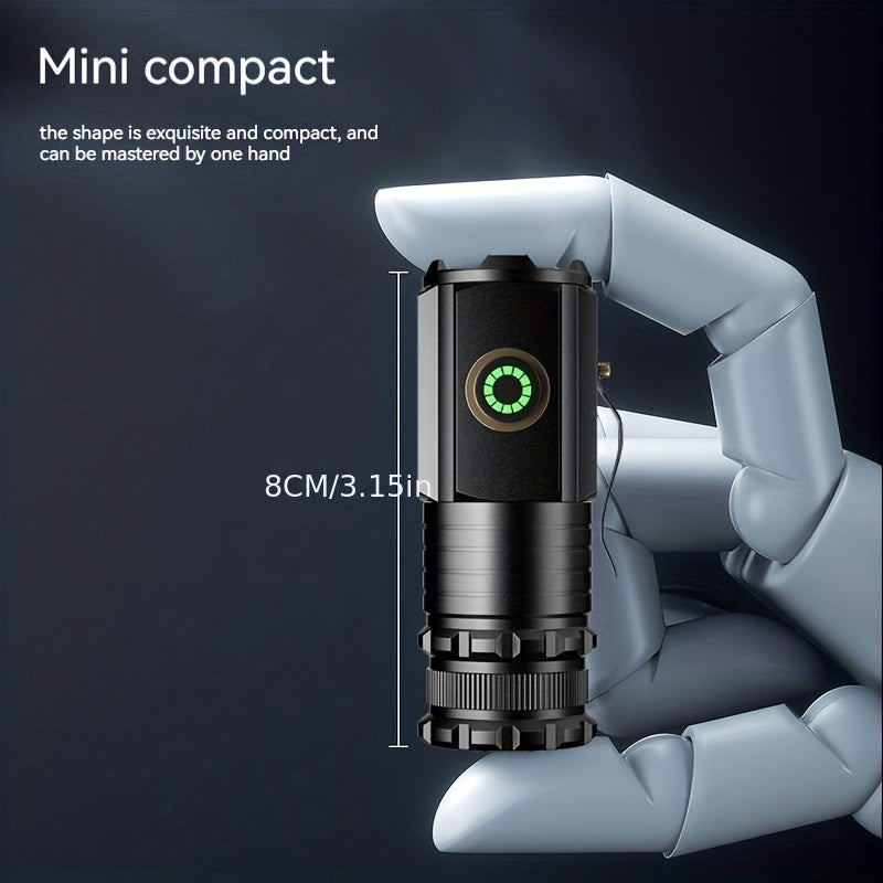 3000LM Rechargeable Tactical Flashlight with Magnetic Base & Long Range Beam – Outdoor Camping Emergency Household LED Torch