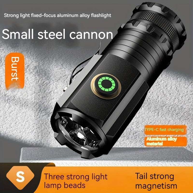 3000LM Rechargeable Tactical Flashlight with Magnetic Base & Long Range Beam – Outdoor Camping Emergency Household LED Torch