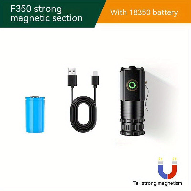 3000LM Rechargeable Tactical Flashlight with Magnetic Base & Long Range Beam – Outdoor Camping Emergency Household LED Torch