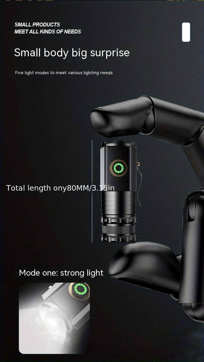 3000LM Rechargeable Tactical Flashlight with Magnetic Base & Long Range Beam – Outdoor Camping Emergency Household LED Torch