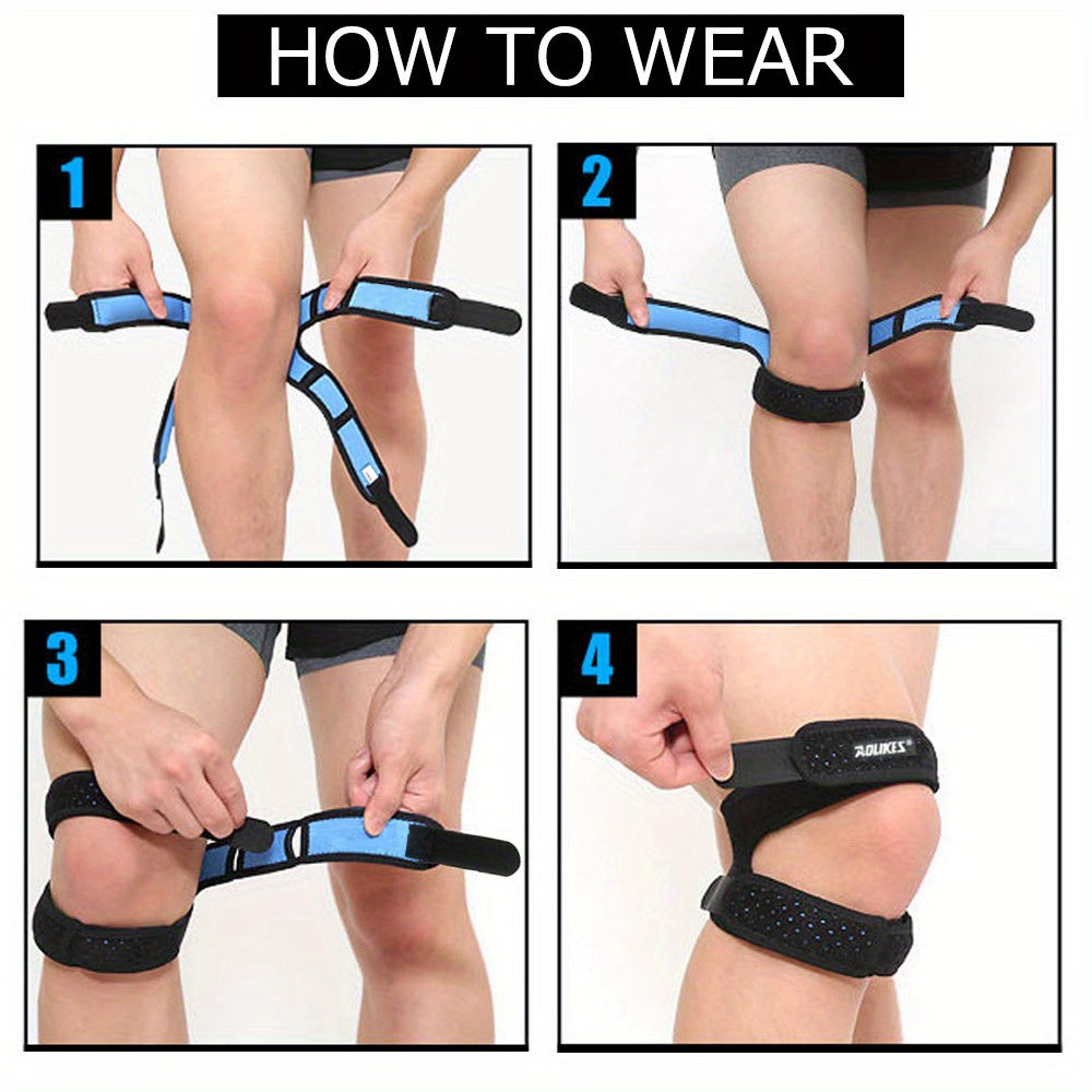 Adjustable Breathable Knee Support Brace – Soft Knit Compression Sleeve for Knee Pain Relief Sports Running Arthritis Gym Hiking Everyday Wear Men Women