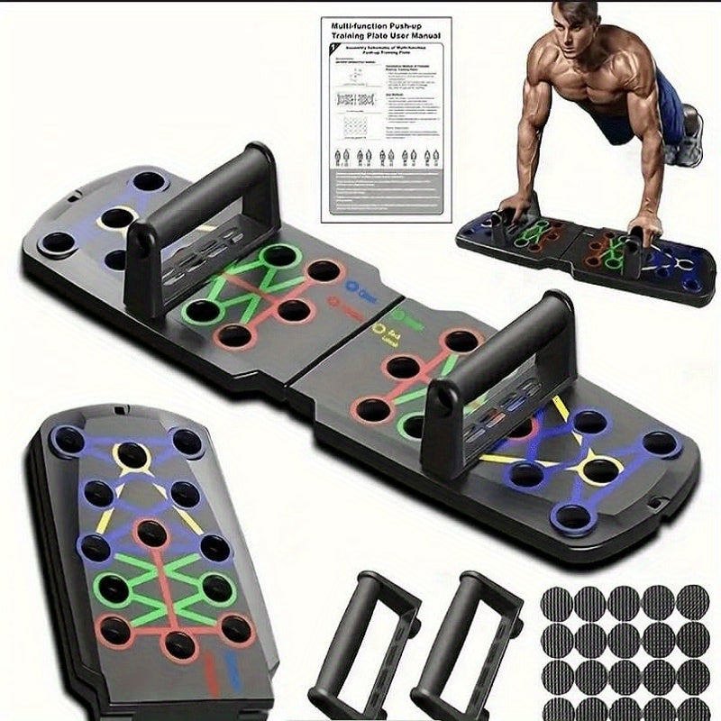 Versatile Push-Up Board for Home Workouts – Foldable Fitness Equipment for Men & Women, Strengthens Chest, Arms & Core, Multi-Position Training Board, Great Gift for Daily Exercise