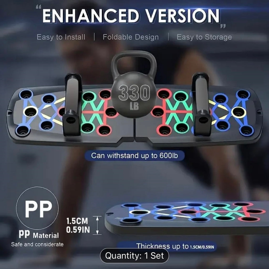 Versatile Push-Up Board for Home Workouts – Foldable Fitness Equipment for Men & Women, Strengthens Chest, Arms & Core, Multi-Position Training Board, Great Gift for Daily Exercise