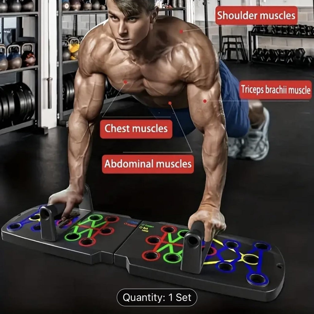 Versatile Push-Up Board for Home Workouts – Foldable Fitness Equipment for Men & Women, Strengthens Chest, Arms & Core, Multi-Position Training Board, Great Gift for Daily Exercise