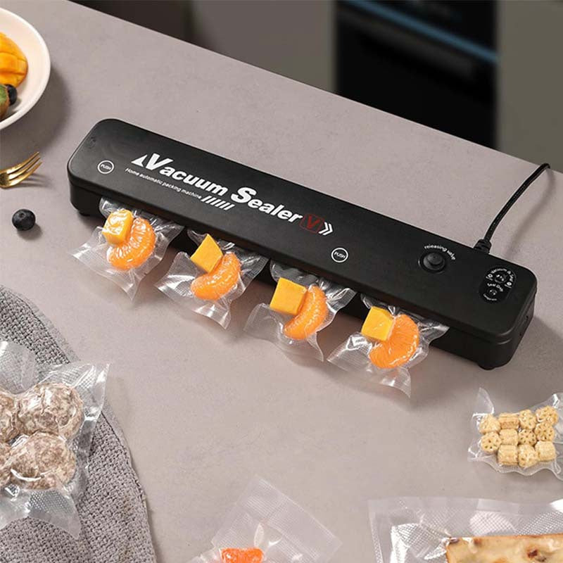 Vacuum Sealer Machine with 50 Seal Bags – Automatic Air Food Sealing System for Food Saver Storage & Sous Vide, Black or White