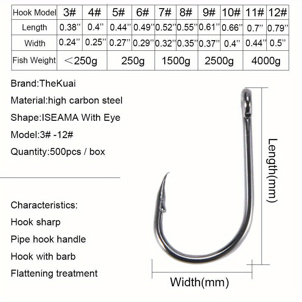 1000-Piece Assorted Fish Hooks Set 10 Sizes Black Silver Sharpened with Tackle Box – Sabiki Hooks for Freshwater & Saltwater Sea Fishing – Sizes #3–#12 – Angler Gift for Dad Husband Men