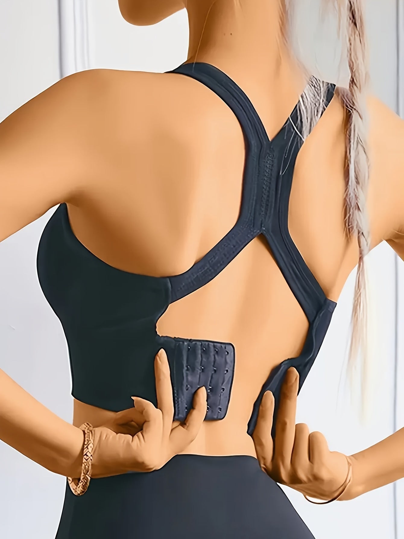 Women's Posture Corrector Racerback Sports Bra – Wireless Push Up Back Support Bra, Breathable Seamless Activewear for Yoga, Gym & Daily Wear M-XXL