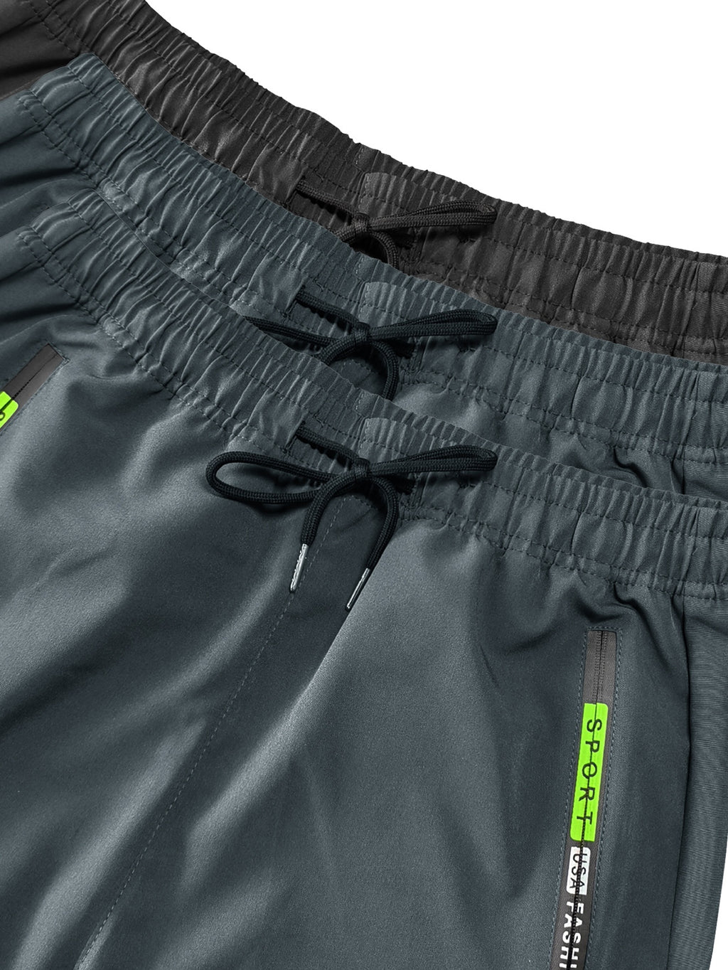 Men's Lightweight Cargo Pants with Drawstring & Elastic Waist – Multi Zipper & Side Pockets, Breathable Regular Fit for Hiking, Camping & Casual Outdoor Wear, S-XXXL