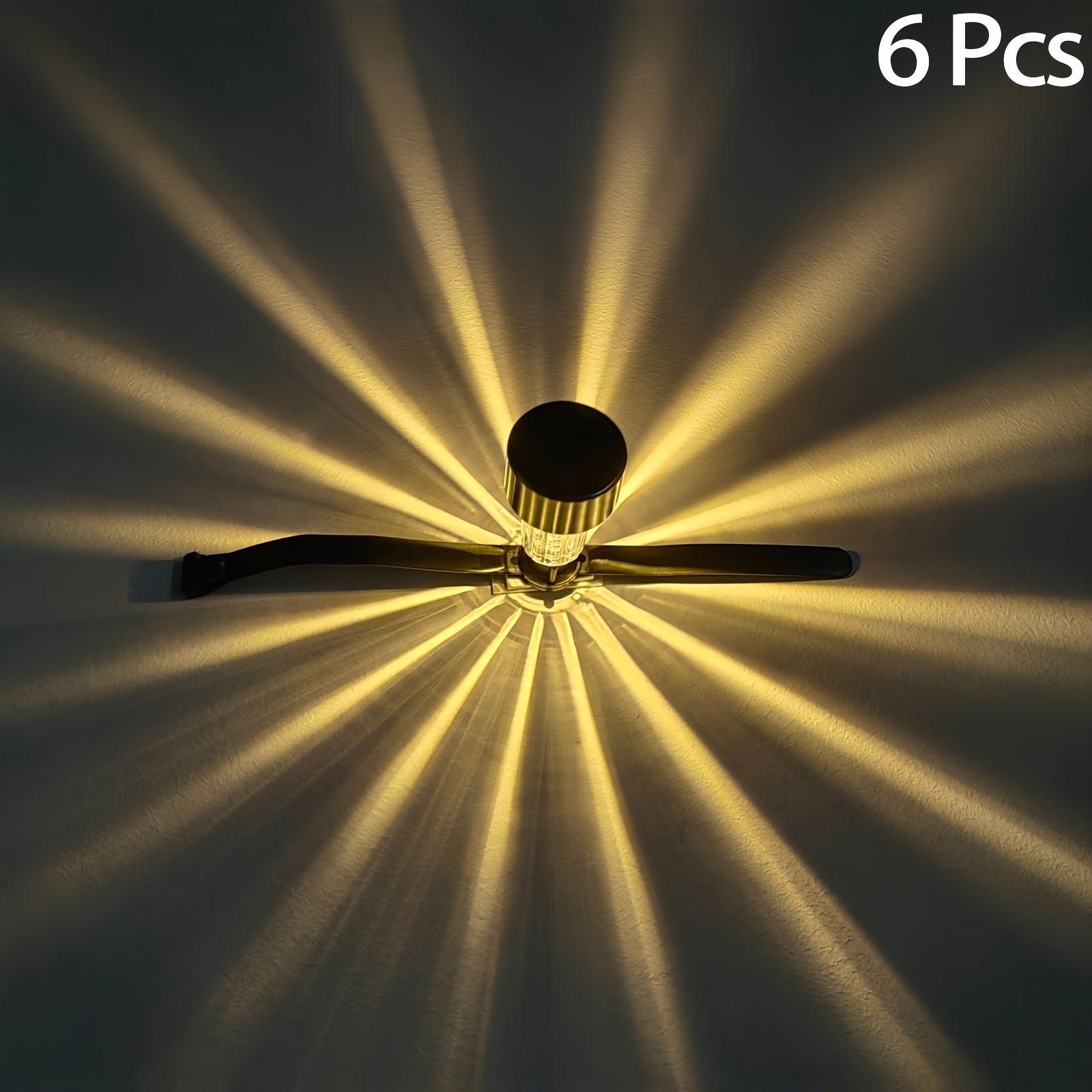 Solar Swimming Pool Lights 6-Pack - Dimmable LED Warm & White Light, Reinforced Straps for Above-Ground Pools, Outdoor Garden Wall Decoration, High-Efficiency Solar Powered