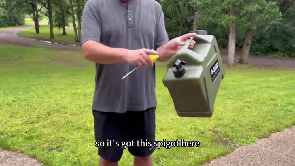 Water Jug with Spigot & 2 Handles – BPA Free PVC Water Container 2.6 to 5 Gal for Camping, RV, Hiking & Outdoor Water Storage, Multiple Colors & Sizes