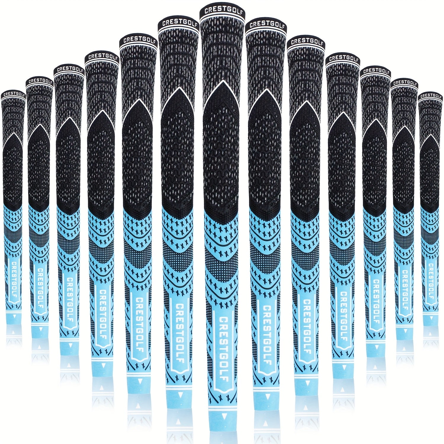 13pcs Golf Grips Set Midsize All Weather Compound Hybrid Rubber Golf Club Grips Ecological Yarn Thread Technology Multiple Colors