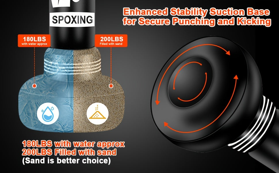 Freestanding Punching Bag with Stand 70 Inch Heavy Boxing Bag with Boxing Gloves Electric Air Pump Inflatable Training Bag for Adults Men Women Teens MMA Muay Thai Fitness Home Gym