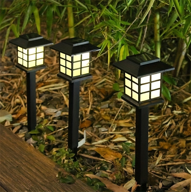 Solar Pathway Lights Outdoor IP55 Waterproof LED 10-Hour Runtime – Garden Driveway Landscape Stake Lights Auto Dusk-to-Dawn – Warm White & Color-Changing – 6 12 24 Pack