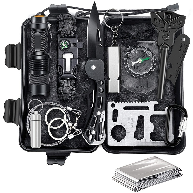 Professional Survival Gear Kit - 14/152/258pcs with Fire Starter, Compass & Multifunctional Tools for Camping, Hiking & Outdoor Adventure | Best Gift for Men & Women