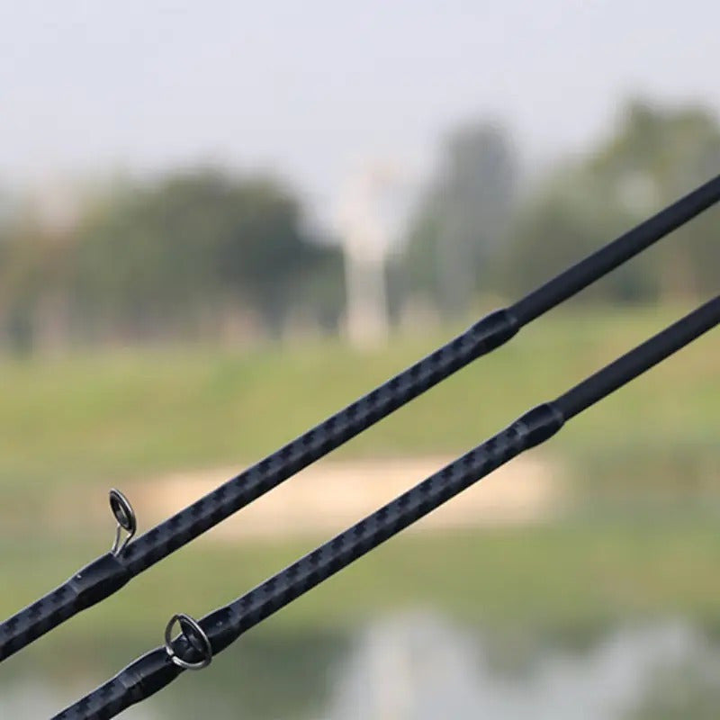 Carbon Fiber Lure Fishing Rod 180cm (70.86") – Lightweight M-Power Two-Section Spinning Rod with Wooden Handle, Universal Freshwater & Saltwater Casting Rod for Bass Trout