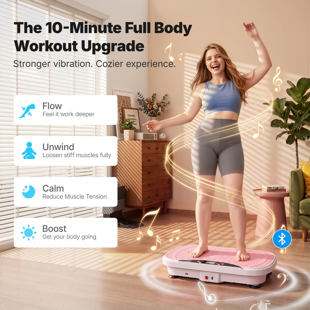 Vibration Plate Exercise Machine Full Body Workout Platform with Quiet Motor & Speed Control – Home Gym Fitness Equipment for Weight Loss, Toning & Recovery