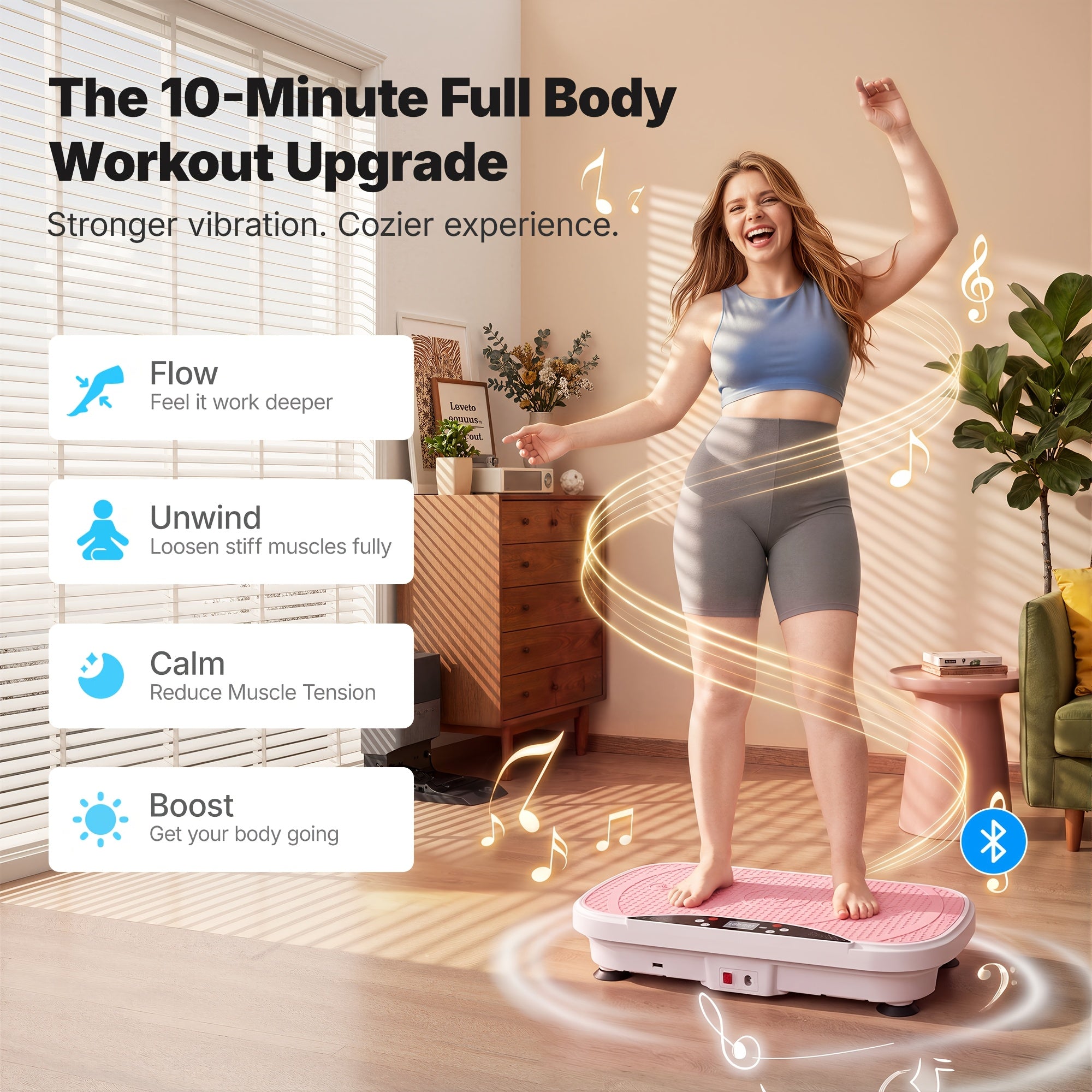 Vibration Plate Exercise Machine Full Body Workout Platform with Quiet Motor & Speed Control – Home Gym Fitness Equipment for Weight Loss, Toning & Recovery