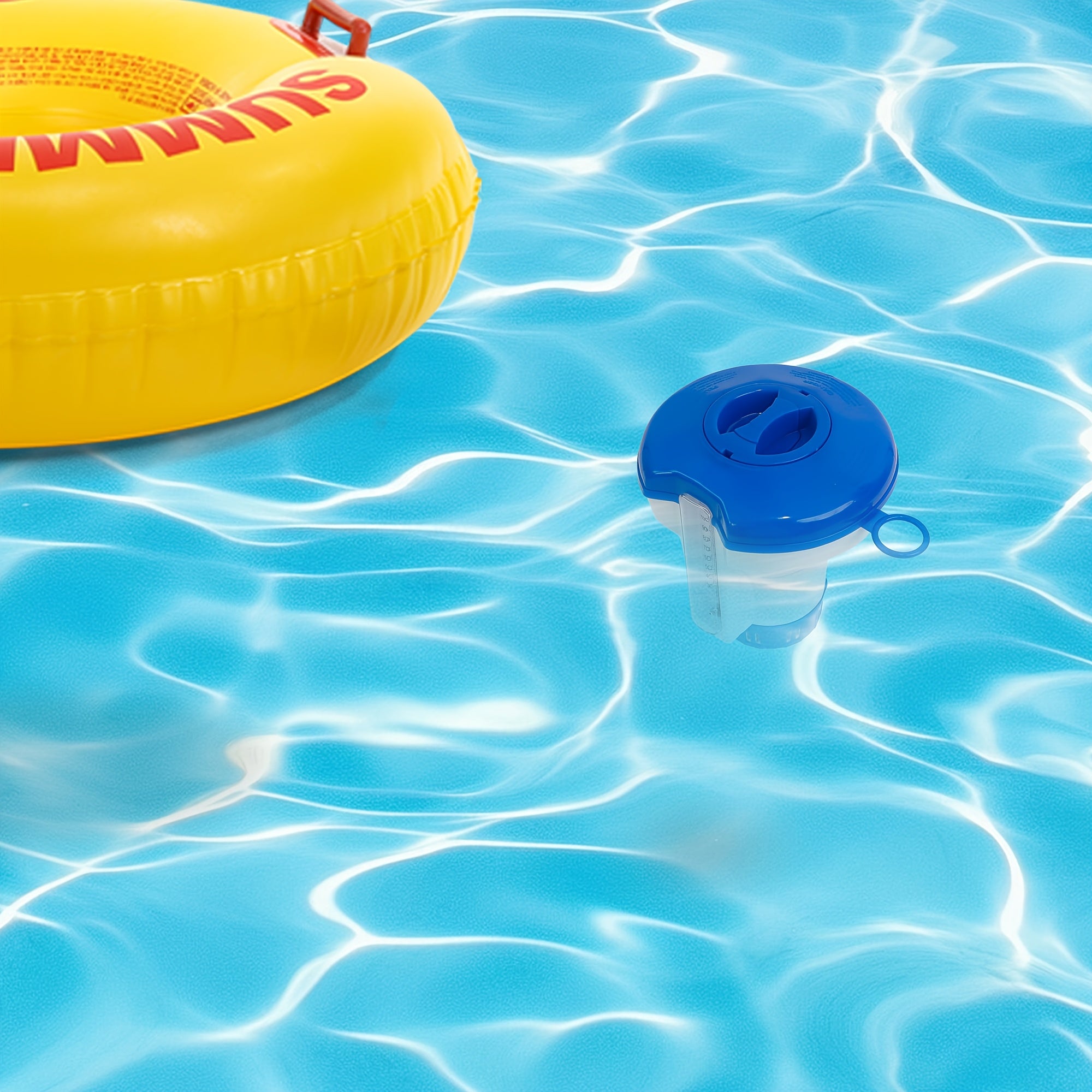Floating Chlorine Dispenser Pool Chlorine Tablet Floater Adjustable Flow Vents for Above Ground In-Ground Pools Hot Tub Spa 1-Inch Tablets