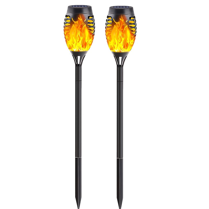 Solar Torch Lights Outdoor Flame Effect LED Garden Yard Decor Waterproof IP55 Warm White Colored 2 8 10 20 Pack