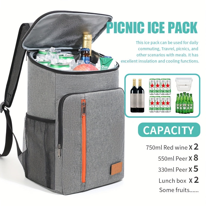 Insulated Cooler Backpack 30+ Cans Extra Large – Leakproof Shoulder Bag for BBQ Camping Picnic Beach Outdoor Men Women