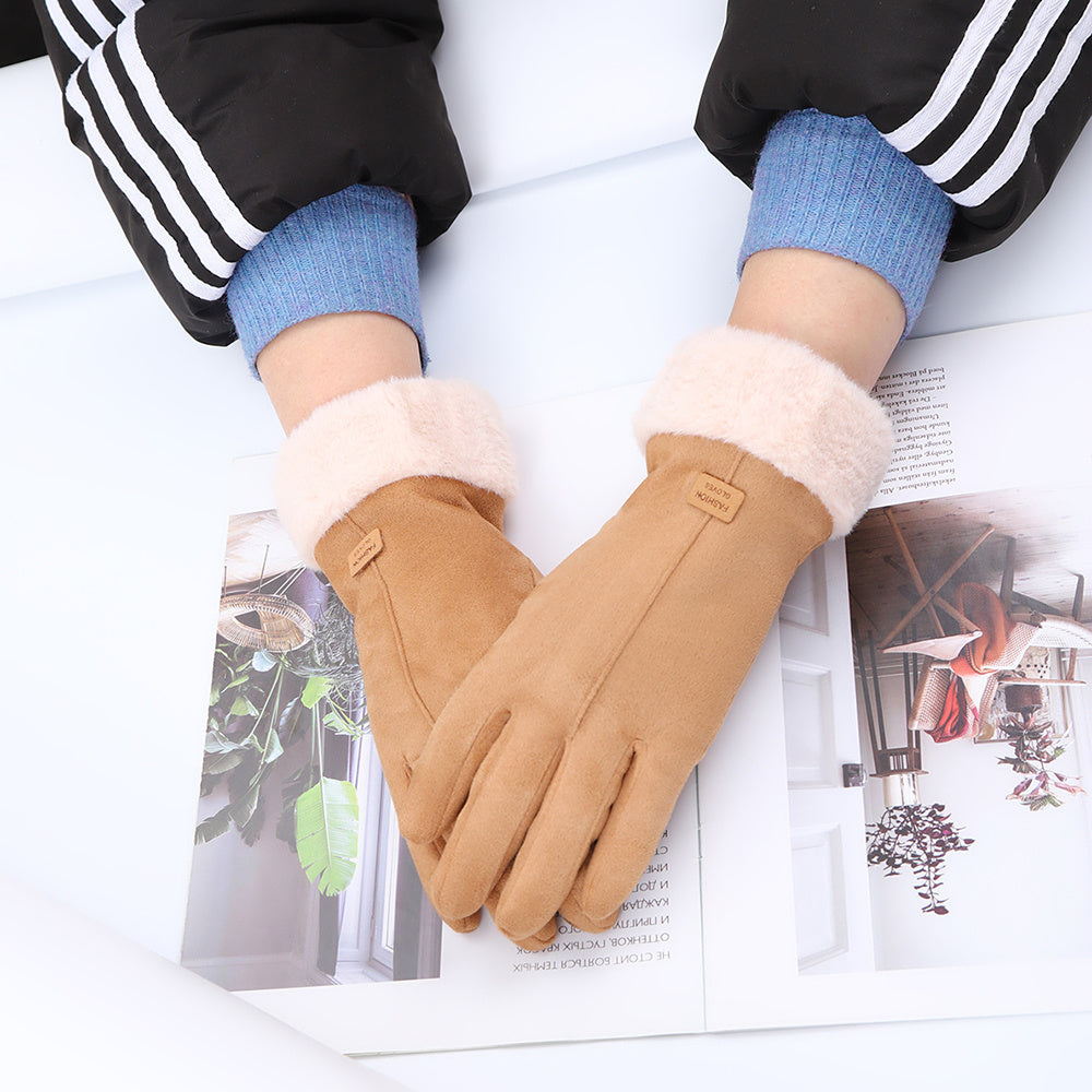 Women's Touchscreen Winter Gloves Windproof Fleece-Lined Thermal - 1/2/3 Pack for Cycling Outdoor Activities, Soft Warm Cold Weather Gloves Black Gray Blue Brown Pink