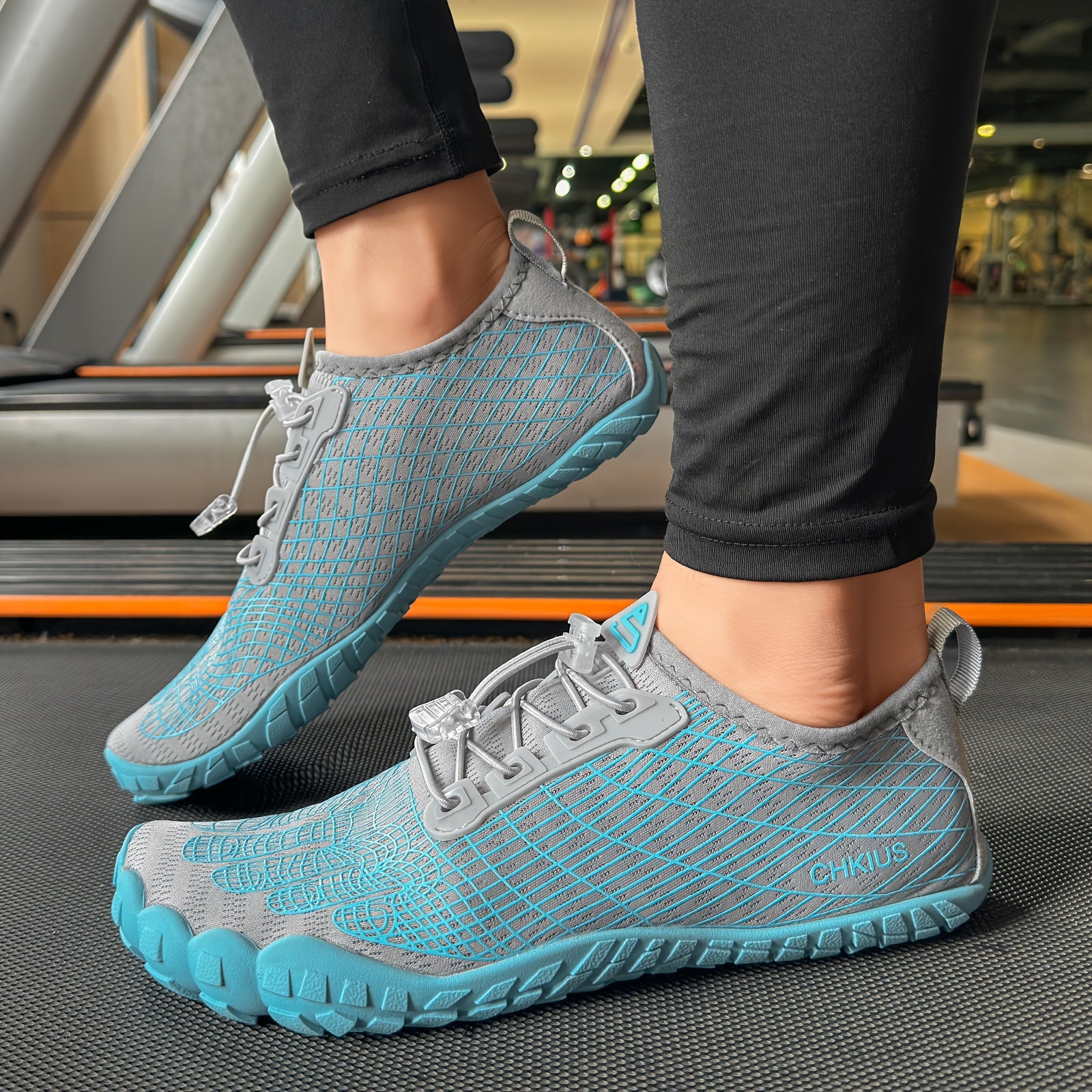 Water Shoes for Men Women Quick Dry Lightweight Beach Swimming Aqua Shoes - Non-Slip Rubber Sole for Hiking Yoga Diving Fitness - Lace Up Striped Design US 4.5-14 Blue Orange Black Gray White Red