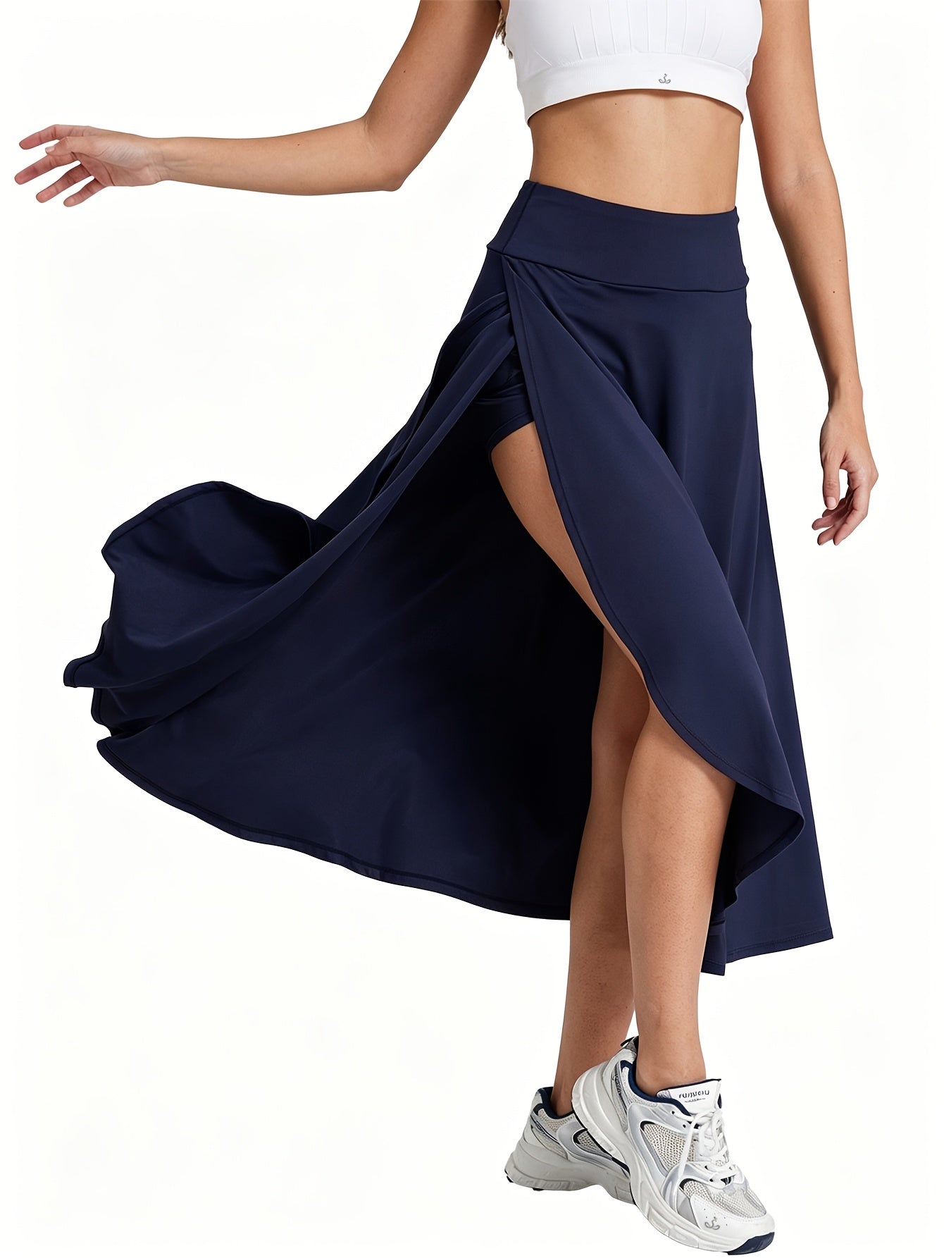 Women's High Waist Skort with Inner Shorts & Pockets – 2-in-1 Lightweight Stretchy Activewear Skirt for Sports, Gym, Workout & Casual Wear, Machine Washable, XS-XXL