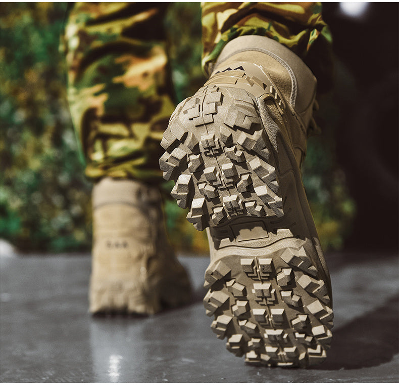 Men's High-Top Tactical Hiking Boots – Lightweight Slip-Resistant All-Season Boots for Outdoor Hiking, Hunting, Jungle & Adventure Travel, US 7-12, 3 Colors