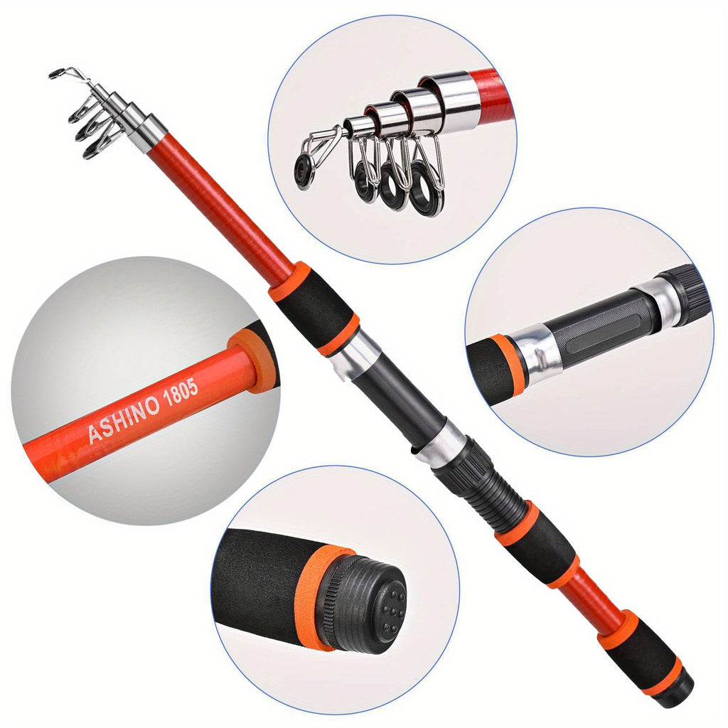 Sea Fishing Rod 70.87 Inch 1.8M Spinning Lure Rod Fast Action Light Power for Shore Boat Fishing Beginners and Professionals Red Green Blue