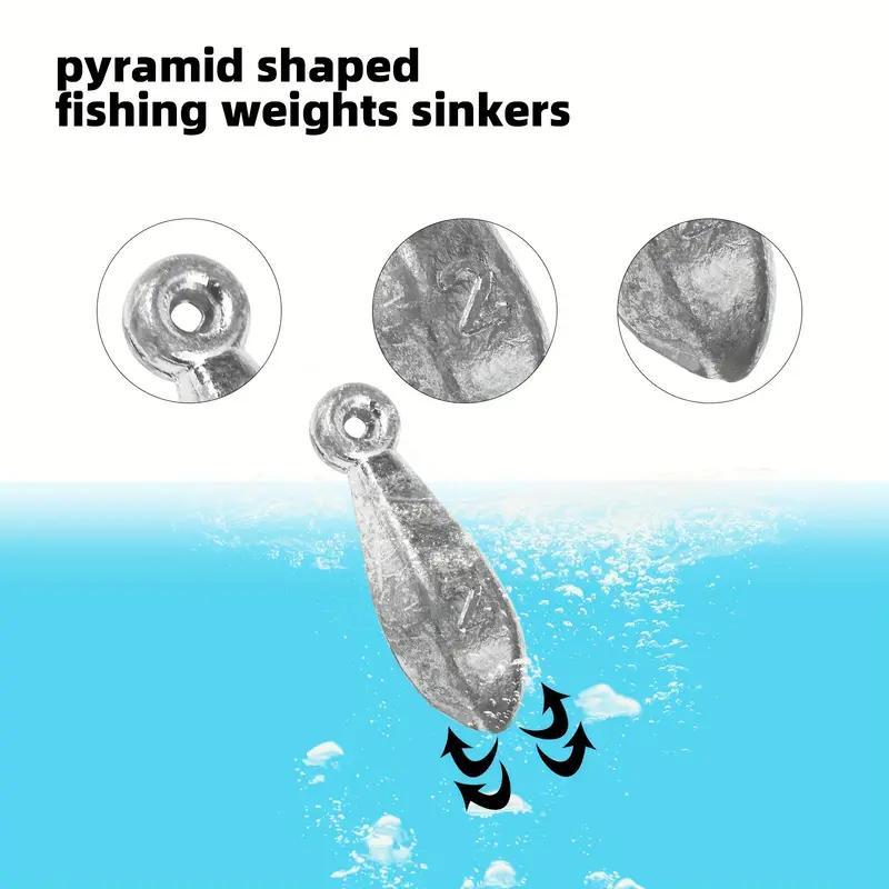 Fishing Sinkers Tackle Weights - Lead Teardrop & Hex Sinker Rig for Saltwater & Freshwater Bass, Catfish, Pompano | 1oz-16oz Multi-Pack Options