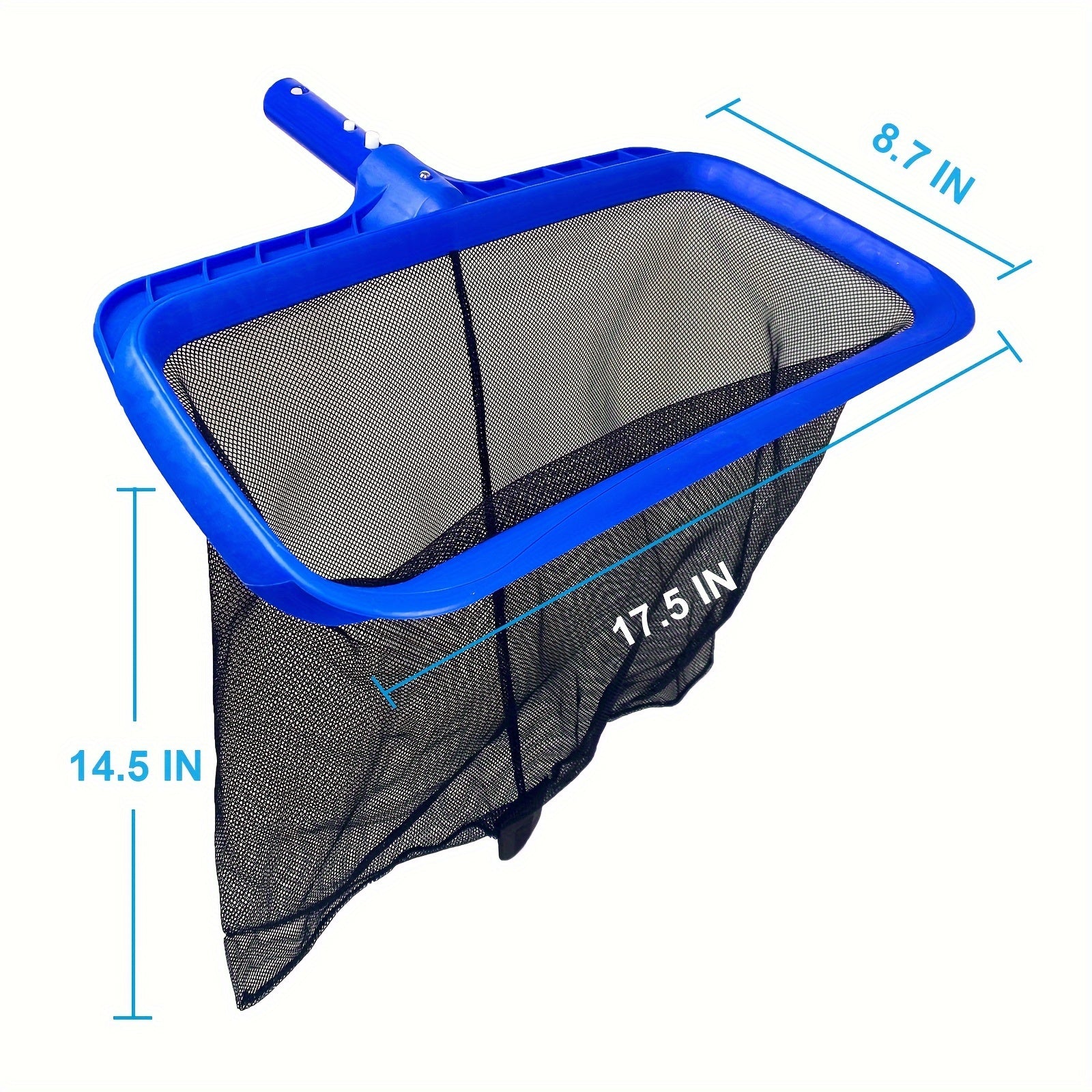 Pool Skimmer Net Fine Mesh 17 Inch Deep Bag Leaf Rake – Debris Removal for Swimming Pool Cleaning Leaves Algae Dirt Fits Standard Telescopic Pole Above Ground In-Ground
