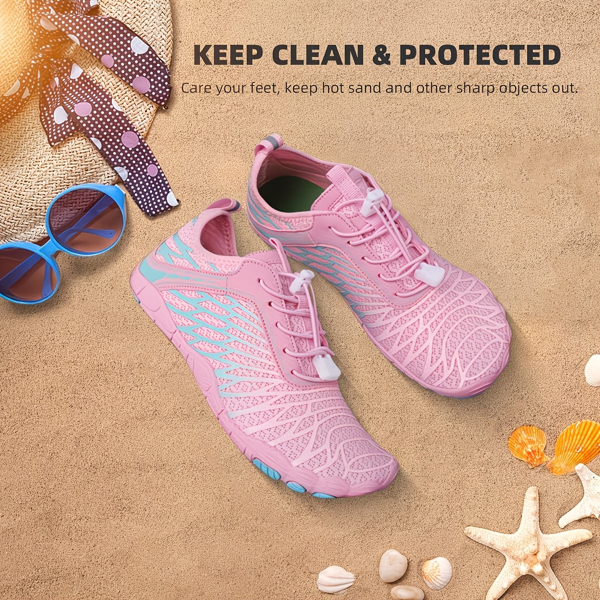 Barefoot Water Shoes Women Wide Toe Box Minimalist Sneakers Quick-Dry Non-Slip Lightweight Beach Pool Swim Yoga Fitness Aqua Shoes
