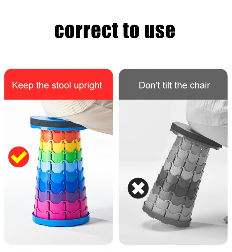 Portable Folding Stool 2 Pack 400 Lbs Capacity Collapsible Lightweight Seat – Camping Fishing Hiking BBQ Kitchen Indoor Outdoor Rainbow Gift