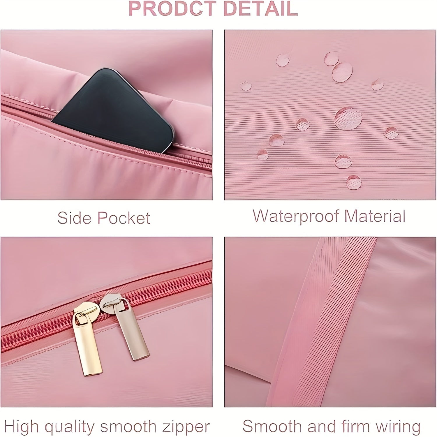 Large Gym Bag for Women Men Oversized Travel Tote Bag 17.7 Gallon Nylon Sports Duffel Bag Weekend Overnight Fitness Workout Bag Purple Pink Black