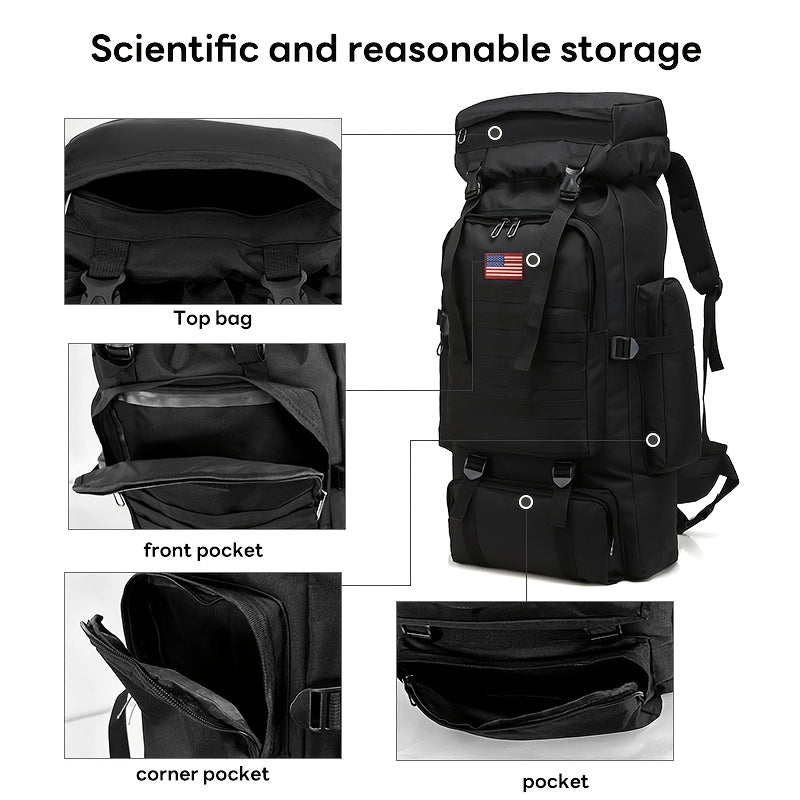 Hiking Backpack Set Large 22.45 Gal with Bonus Daypack – Men's Camping Backpacking Pack for Hiking Climbing Trekking Green Gray Desert Khaki Army Green