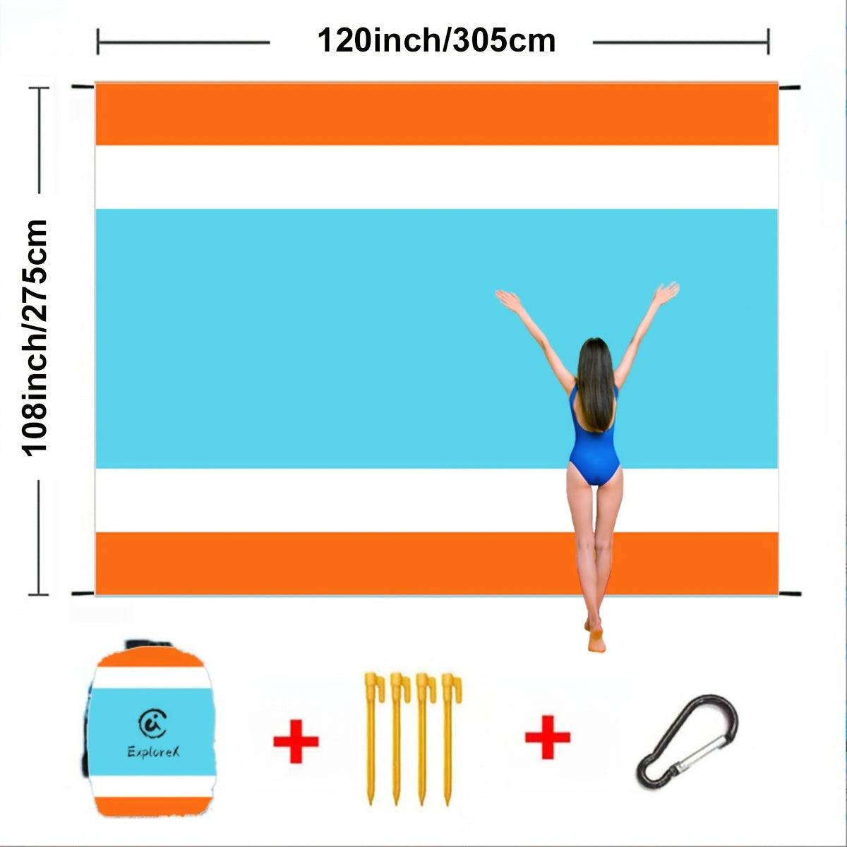 Sand-Free Beach Blanket Oversized – Quick-Dry Lightweight Sandproof Mat for Beach, Camping, Picnic & Travel | Fits 2–10 Adults | Multiple Styles & Sizes