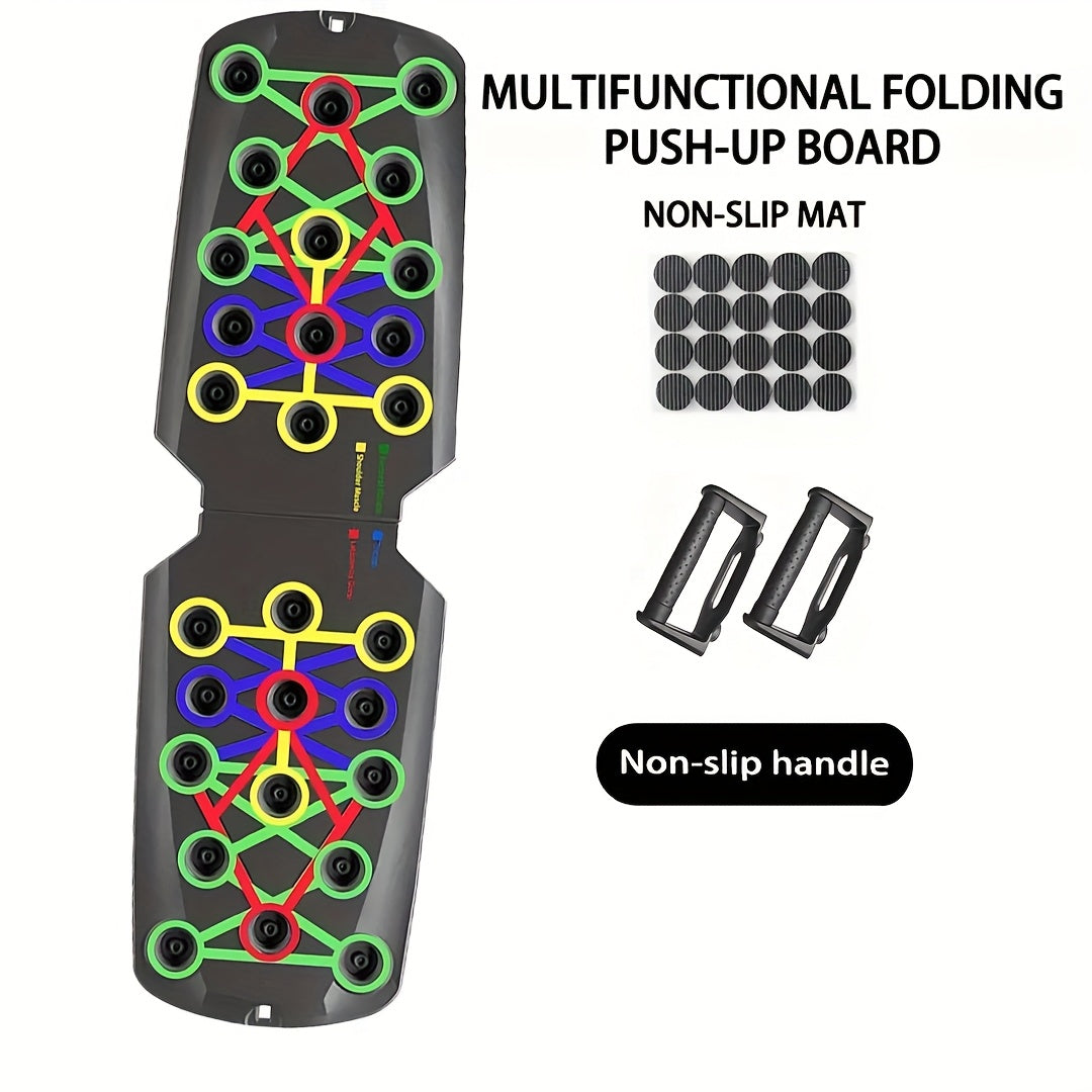Push Up Board Multifunctional – Color-Coded Home Gym Workout Board for Chest, Triceps, Shoulders & Back Strength Training with Optional Pull Ropes