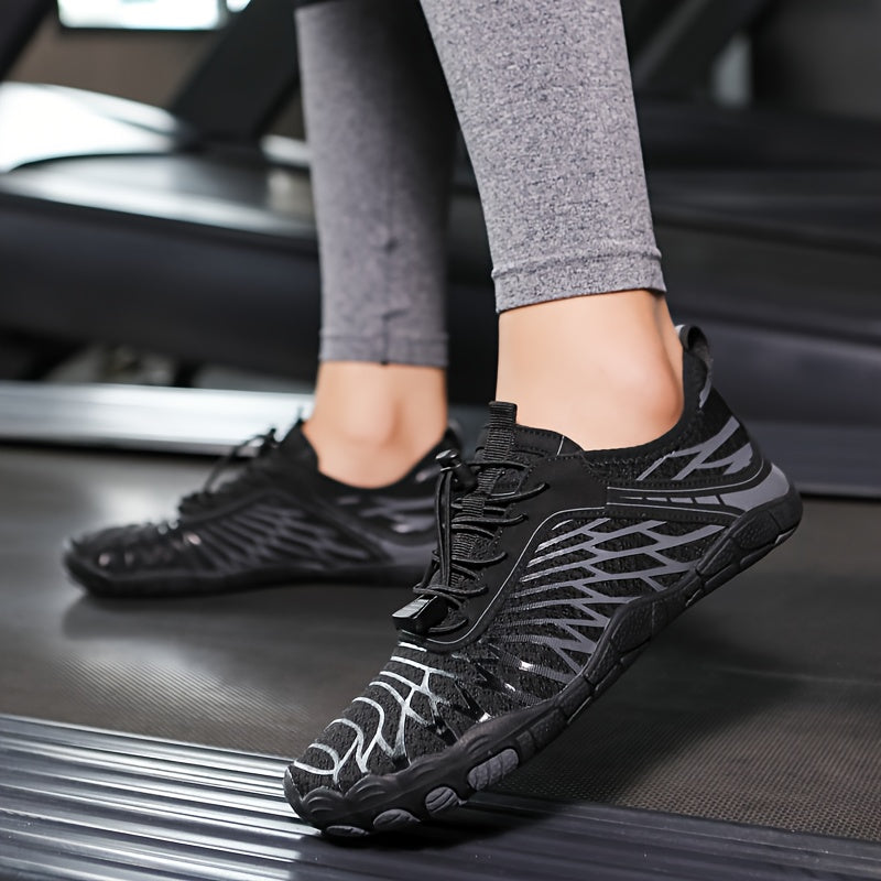 Quick-Dry Water Shoes for Women & Men – Lightweight Non-Slip Aqua Shoes for Beach Swimming Yoga Wading Kayaking, Soft Slip-On Athletic Footwear, Pink Black White, Sizes US 6-10.5